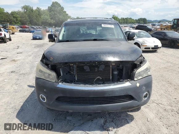 2012 Infiniti QX56 7-passenger with VIN JN8AZ2NE6C9021479, listed as a Copart auction lot 58426124 with 204,710 mi miles and Clean Title. Bid and sale history available at carsss.com. Image 5.