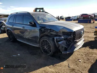 2021 Mercedes-Benz GLS with VIN 4JGFF8KE6MA515418, listed as a Copart auction lot 80118884 with 23,533 mi miles and Salvage Title. Bid and sale history available at carsss.com. Image 4.