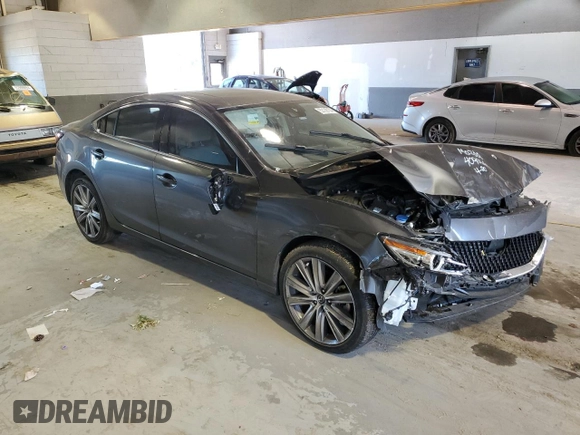 2021 Mazda 6 Grand Touring Reserve with VIN JM1GL1WY4M1618379, listed as a Copart auction lot 53128104 with 19,646 mi miles and Salvage Title. Bid and sale history available at DreamBid. Image 4.