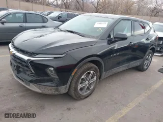 2023 Chevrolet Blazer LT with VIN 3GNKBHR44PS183209, listed as a IAAI auction lot 41841421 with 49,706 mi miles. Bid and sale history available at carsss.com. Image 2.