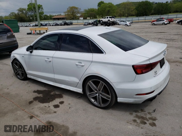 2017 Audi A3 Sedan Premium Plus with VIN WAUGUGFF2H1025363, listed as a Copart auction lot 48606583 with 80,103 mi miles and Salvage Title. Bid and sale history available at carsss.com. Image 2.