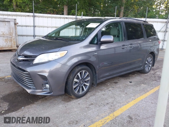 2020 Toyota Sienna XLE with VIN 5TDDZ3DC3LS235149, listed as a IAAI auction lot 42621780 with 92,331 mi miles and . Bid and sale history available at DreamBid. Image 2.