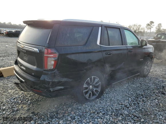 2021 Chevrolet Tahoe LT with VIN 1GNSCNKD8MR147897, listed as a Copart auction lot 43267805 with 65,743 mi miles and Salvage Title. Bid and sale history available at carsss.com. Image 3.