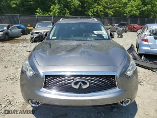 2017 Infiniti QX70 with VIN JN8CS1MW4HM413561, listed as a Copart auction lot 55653464 with 0 mi miles and Salvage Title. Bid and sale history available at carsss.com. Image 5.