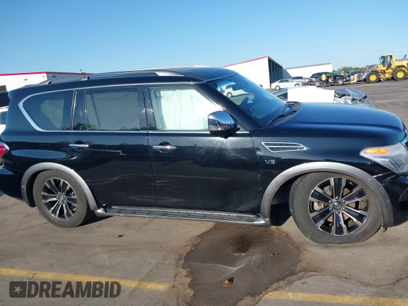 2017 Nissan Armada Platinum with VIN JN8AY2NEXH9705168, listed as a IAAI auction lot 42050793 with 124,907 mi miles. Bid and sale history available at carsss.com. Image 13.