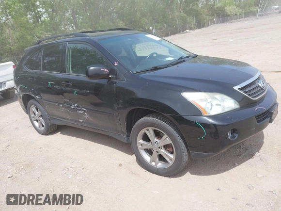 2006 Lexus RX 400h with VIN JTJHW31U660004838, listed as a IAAI auction lot 42184712 with 215,772 mi miles and . Bid and sale history available at DreamBid. Image 1.