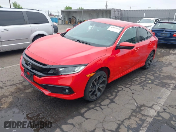 2019 Honda Civic Sport with VIN 2HGFC2F80KH538093, listed as a IAAI auction lot 42093863 with 63,349 mi miles and . Bid and sale history available at DreamBid. Image 18.