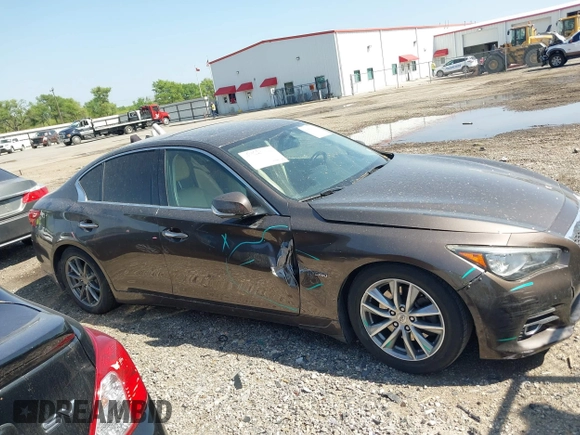 2014 Infiniti Q50 Hybrid Premium with VIN JN1AV7AP7EM691329, listed as a IAAI auction lot 41858913 with 144,688 mi miles and . Bid and sale history available at DreamBid. Image 13.