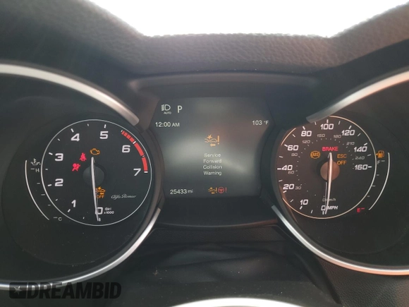 2022 Alfa Romeo Stelvio Sprint z VIN ZASPAKAN1N7D48283, wystawiony jako Copart lot #75964424 z przebiegiem 25 433 mil mil oraz Szkoda całkowita • Salvage title. Historia ofert i sprzedaży dostępna na DreamBid. Obrazek 9.