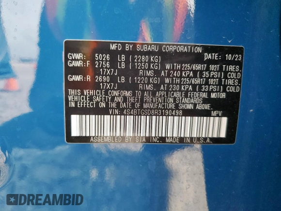 2024 Subaru Outback Wilderness z VIN 4S4BTGSD8R3190498, wystawiony jako Copart lot #56703775 z przebiegiem 31 376 mil mil oraz Szkoda całkowita • Salvage title. Historia ofert i sprzedaży dostępna na DreamBid. Obrazek 13.