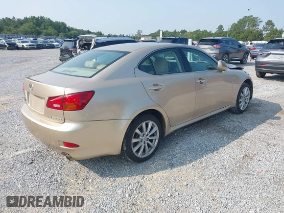 2006 Lexus IS 250 with VIN JTHCK262765006819, listed as a IAAI auction lot 42408122 with 174,234 mi miles and . Bid and sale history available at DreamBid. Image 4.