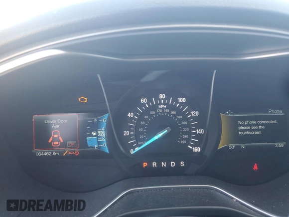 2017 Ford Fusion SE with VIN 3FA6P0H94HR142409, listed as a Copart auction lot 58325775 with 64,462 mi miles and Salvage title. Bid and sale history available at DreamBid. Image 9.