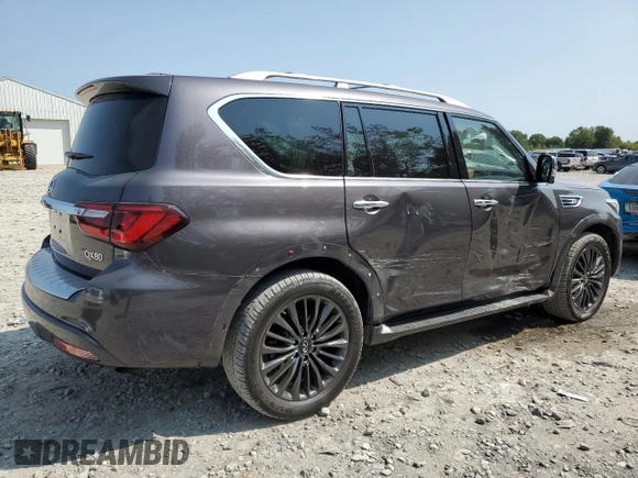 2022 Infiniti QX80 SENSORY with VIN JN8AZ2BE6N9291755, listed as a Copart auction lot 69965224 with 28,402 mi miles and Salvage Title. Bid and sale history available at carsss.com. Image 3.