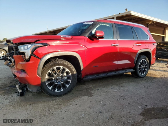 2024 Toyota Sequoia SR5 with VIN 7SVAAABA0RX029375, listed as a Copart auction lot 47060855 with 19,259 mi miles and Salvage Title. Bid and sale history available at carsss.com. Image 1.