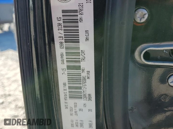 2015 Ram 1500 Sport with VIN 1C6RR7MT1FS765801, listed as a Copart auction lot 64068035 with 88,783 mi miles and Salvage title. Bid and sale history available at DreamBid. Image 13.