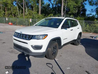 2020 Jeep Compass Sport with VIN 3C4NJDAB3LT210111, listed as a IAAI auction lot 41286048 with 78,372 mi miles and . Bid and sale history available at DreamBid. Image 2.