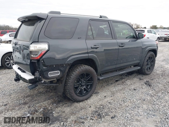 2024 Toyota 4Runner SR5 with VIN JTEEU5JR1R5312926, listed as a IAAI auction lot 41304373 with 2,396 mi miles and . Bid and sale history available at DreamBid. Image 4.