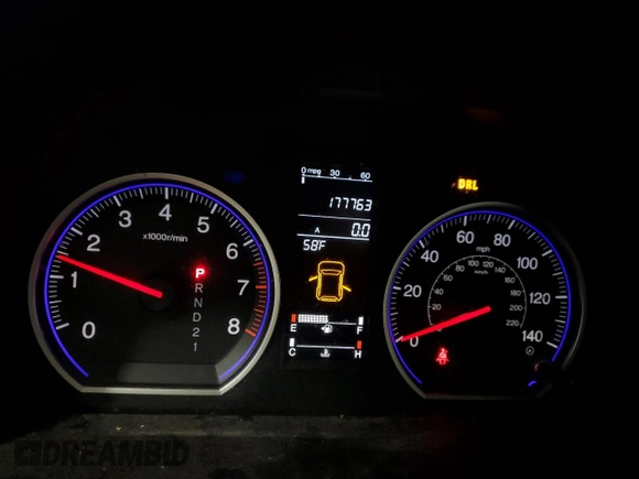 2009 Honda CR-V EX with VIN 3CZRE48589G705762, listed as a Copart auction lot 55664705 with 177,763 mi miles and Salvage Title. Bid and sale history available at carsss.com. Image 9.