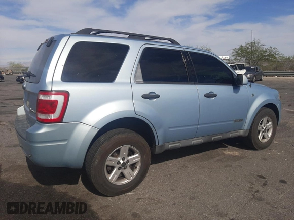 2008 Ford Escape Hybrid with VIN 1FMCU49HX8KE02136, listed as a Copart auction lot 58233195 with 205,532 mi miles and Salvage title. Bid and sale history available at DreamBid. Image 3.