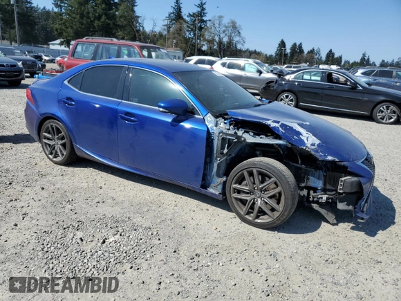 2016 Lexus IS 200t with VIN JTHBA1D22G5013724, listed as a Copart auction lot 52256665 with 104,892 mi miles and Salvage title. Bid and sale history available at DreamBid. Image 4.