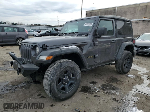 2022 Jeep Wrangler Sport with VIN 1C4HJXAG3NW273779, listed as a Copart auction lot 38882894 with 32,206 mi miles and . Bid and sale history available at DreamBid. Image 1.