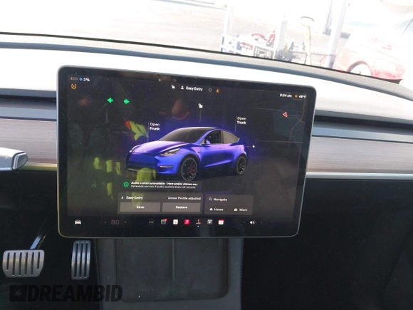 2023 Tesla Model Y Performance with VIN 7SAYGDEF6PF854797, listed as a IAAI auction lot 41319332 with 46,132 mi miles and . Bid and sale history available at DreamBid. Image 17.