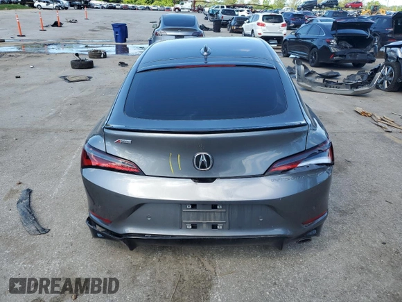 2024 Acura Integra Technology with VIN 19UDE4H63RA002868, listed as a Copart auction lot 57478175 with 41,770 mi miles and Salvage title. Bid and sale history available at DreamBid. Image 6.