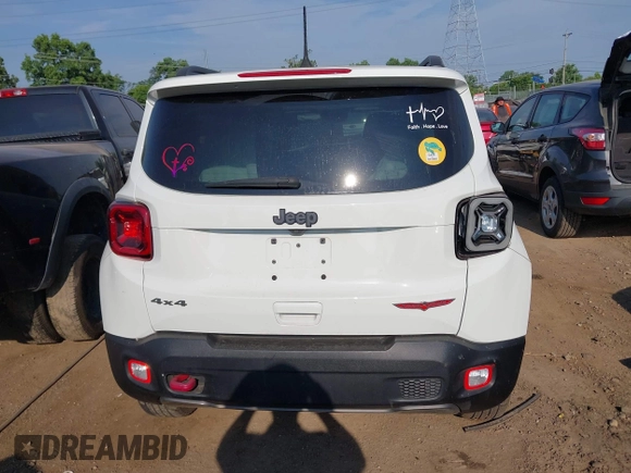 2021 Jeep Renegade Trailhawk with VIN ZACNJDC10MPM71187, listed as a IAAI auction lot 42577144 with 54,556 mi miles and . Bid and sale history available at DreamBid. Image 16.