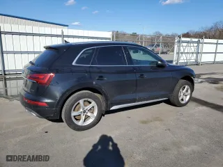 2021 Audi Q5 Premium with VIN WA1AAAFY9M2111834, listed as a Copart auction lot 46977295 with 56,388 mi miles and Salvage Title. Bid and sale history available at carsss.com. Image 3.