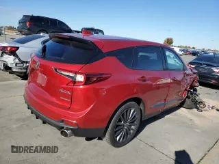 2022 Acura RDX PMC Edition with VIN 5J8TC2H81NL001921, listed as a Copart auction lot 80665954 with 57,354 mi miles and Salvage Title. Bid and sale history available at carsss.com. Image 3.