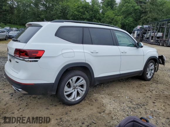 2021 Volkswagen Atlas SE with VIN 1V2KP2CA8MC536766, listed as a Copart auction lot 61058575 with 24,805 mi miles and Salvage title. Bid and sale history available at DreamBid. Image 3.