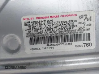2016 Mitsubishi Outlander SE с VIN JA4AD3A30GZ014466, выставлен на аукционе IAAI как лот 42603242 с пробегом 176 710 миль миль и . История ставок и продаж доступна на DreamBid. Изображение 9.