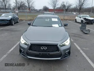 2021 Infiniti Q50 Red Sport 400 with VIN JN1FV7DR9MM880162, listed as a IAAI auction lot 41244912 with 44,943 mi miles and . Bid and sale history available at DreamBid. Image 12.