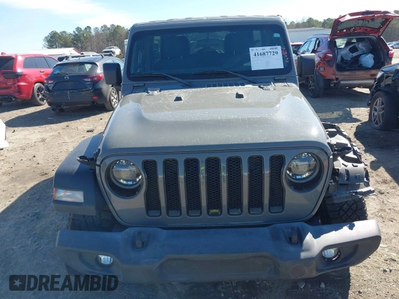 2021 Jeep Wrangler Unlimited Willys with VIN 1C4HJXDM6MW587152, listed as a IAAI auction lot 41687729 with 59,730 mi miles and . Bid and sale history available at DreamBid. Image 12.