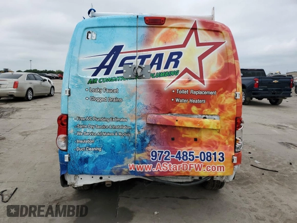 2020 Nissan NV200 S with VIN 3N6CM0KN8LK707089, listed as a Copart auction lot 54737465 with Not provided miles and Salvage title. Bid and sale history available at DreamBid. Image 6.