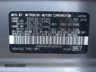 2019 Mitsubishi Outlander ES with VIN JA4AP3AU2KU005001, listed as a IAAI auction lot 42620501 with 89,890 mi miles and . Bid and sale history available at DreamBid. Image 9.