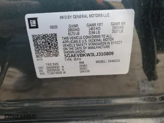 2020 Buick Enclave Premium with VIN 5GAEVBKW3LJ310809, listed as a Copart auction lot 50612935 with 50,654 mi miles and Salvage Title. Bid and sale history available at carsss.com. Image 13.