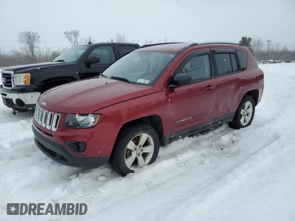 2017 Jeep Compass 75th Anniversary Edition with VIN 1C4NJDBB7HD104465, listed as a Copart auction lot 47433735 with 97,375 mi miles and Salvage Title. Bid and sale history available at carsss.com. Image 1.