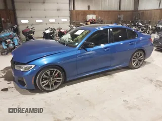 2021 BMW 3 Series M340i with VIN 3MW5U7J03M8B49500, listed as a IAAI auction lot 41018975 with 77,471 mi miles. Bid and sale history available at carsss.com. Image 19.