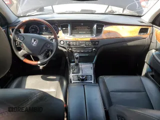 2014 Hyundai Equus Signature with VIN KMHGH4JH8EU073826, listed as a Copart auction lot 52123215 with 144,477 mi miles and Salvage Title. Bid and sale history available at DreamBid. Image 8.