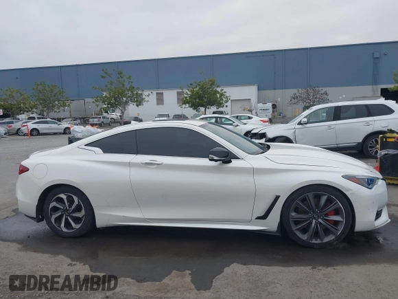 2021 Infiniti Q60 Red Sport 400 with VIN JN1FV7LK1MM530013, listed as a IAAI auction lot 41461752 with 52,844 mi miles and . Bid and sale history available at DreamBid. Image 13.
