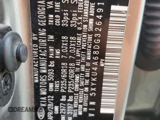 2013 Kia Sorento EX with VIN 5XYKU4A68DG326491, listed as a Copart auction lot 56232795 with 143,262 mi miles and Clean title. Bid and sale history available at DreamBid. Image 13.