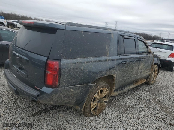 2020 Chevrolet Suburban Premier with VIN 1GNSKJKJ0LR279066, listed as a Copart auction lot 44157655 with 99,477 mi miles and Salvage Title. Bid and sale history available at carsss.com. Image 3.