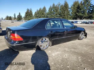 2003 Lexus LS 430 with VIN JTHBN30F430103845, listed as a Copart auction lot 44821795 with 251,529 mi miles and Salvage Title. Bid and sale history available at DreamBid. Image 3.