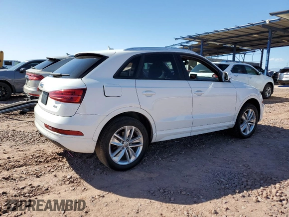 2017 Audi Q3 Premium with VIN WA1ECCFSXHR003528, listed as a Copart auction lot 49748425 with 91,161 mi miles and Salvage Title. Bid and sale history available at carsss.com. Image 3.