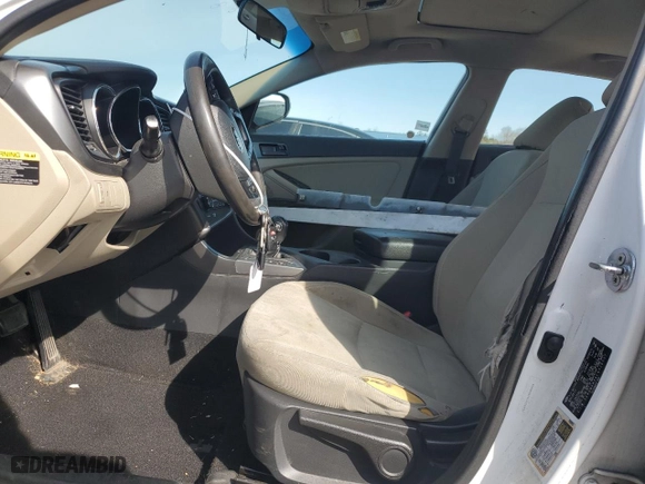 2012 Kia Optima LX with VIN 5XXGM4A74CG028537, listed as a Copart auction lot 51565835 with 0 mi miles and Salvage Title. Bid and sale history available at carsss.com. Image 7.