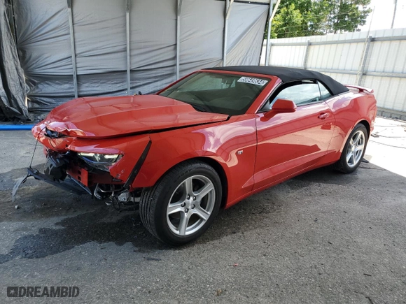 2023 Chevrolet Camaro 1LT with VIN 1G1FB3DX9P0155694, listed as a Copart auction lot 59649634 with 21,635 mi miles and Non Repairable. Bid and sale history available at carsss.com. Image 1.