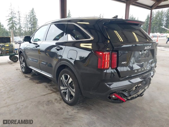 2022 Kia Sorento Plug-In Hybrid SX Prestige with VIN KNDRMDLH4N5110077, listed as a IAAI auction lot 41760167 with 26,732 mi miles. Bid and sale history available at carsss.com. Image 3.