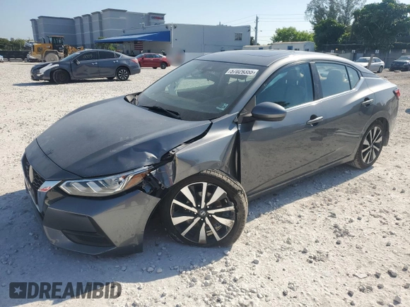 2021 Nissan Sentra SV z VIN 3N1AB8CV6MY325660, wystawiony jako Copart lot #57029355 z przebiegiem 53 192 mil mil oraz Szkoda całkowita • Salvage title. Historia ofert i sprzedaży dostępna na DreamBid. Obrazek 1.