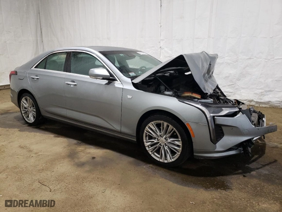 2023 Cadillac CT4 Premium Luxury with VIN 1G6DB5RK6P0147885, listed as a Copart auction lot 75670264 with 0 mi miles and Salvage Title. Bid and sale history available at carsss.com. Image 4.